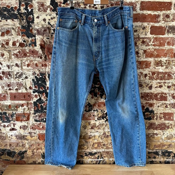 Levi's Other - Levis 505 Jeans Mens 38x30 Regular Zip fly Blue denim Levi's